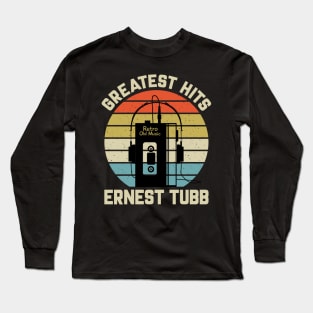 Greatest Hits Ernest Retro Walkman Tubb Vintage Art Long Sleeve T-Shirt